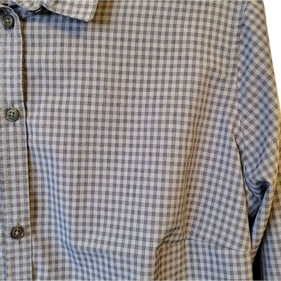 Mammut Men's Blue Gingham Eldora Logo Button Down Shirt Size US L - Picture 6 of 7